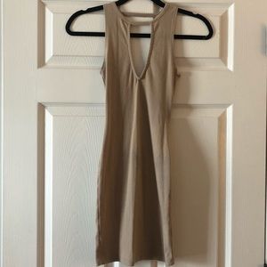 Nude mini dress